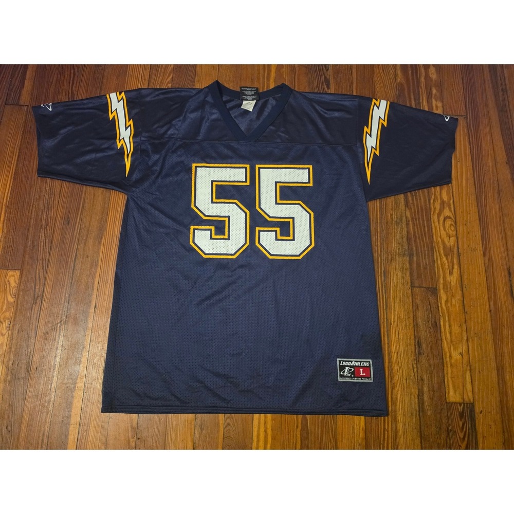 Vintage Logo Athletic San Diego Chargers Junior Seau 55 Jersey Mens Large Navy